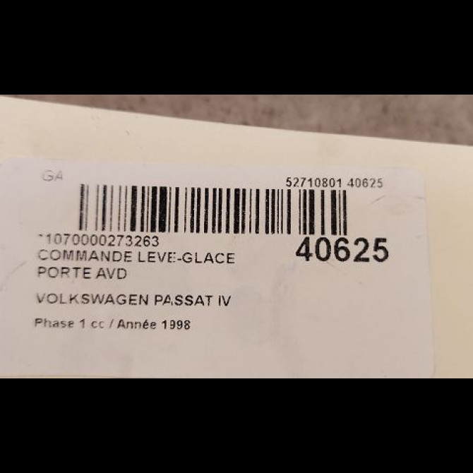 Commande lève-glace porte avant droite occasion VOLKSWAGEN PASSAT IV Phase 1 10-1996->10-2000 1.9 TDI 110ch 3