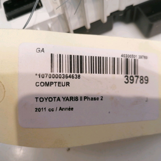Compteur occasion TOYOTA YARIS II Phase 2 01-2009->05-2011 838000D070 6