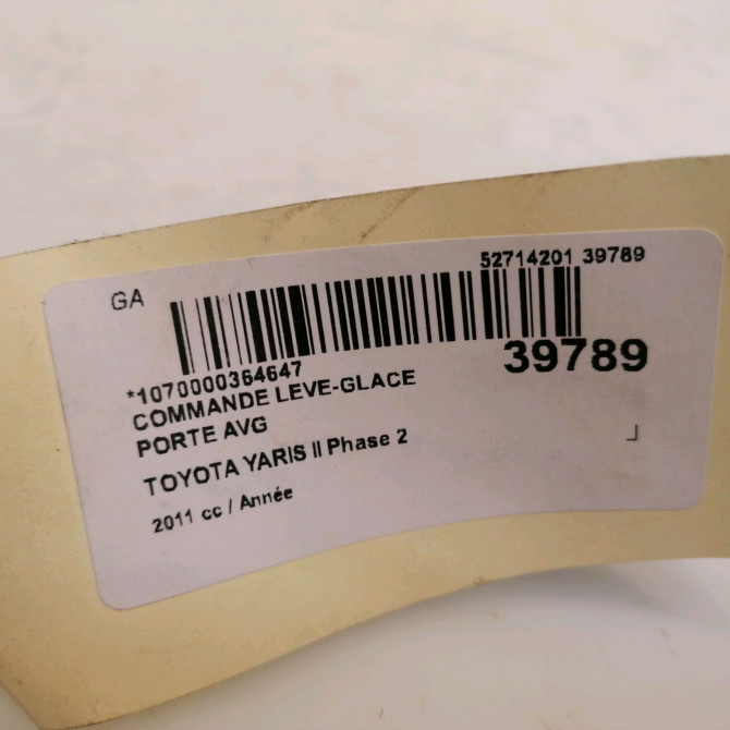 Commande lève-glace porte avant gauche occasion TOYOTA YARIS II Phase 2 01-2009->05-2011 8482002230 4