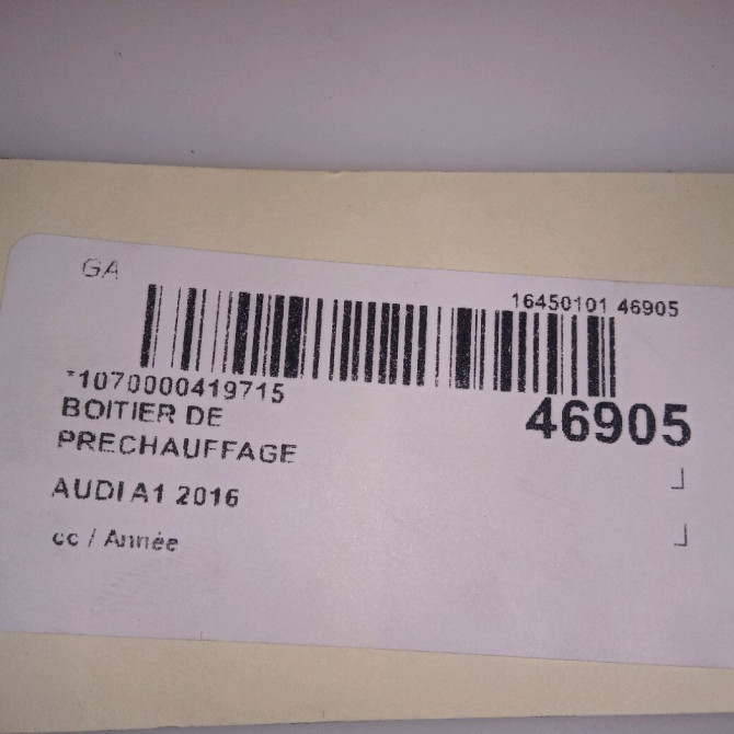 Boitier de préchauffage occasion AUDI A1 4