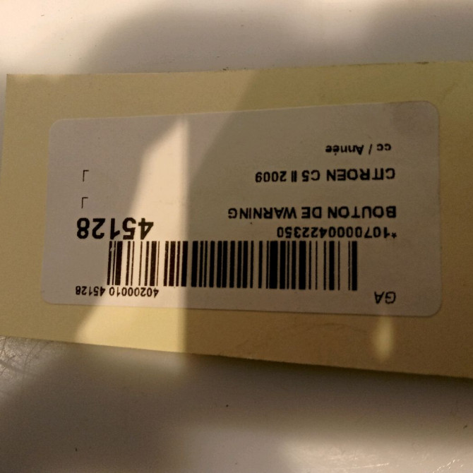 Bouton de warning occasion CITROEN C5 II 649054 3