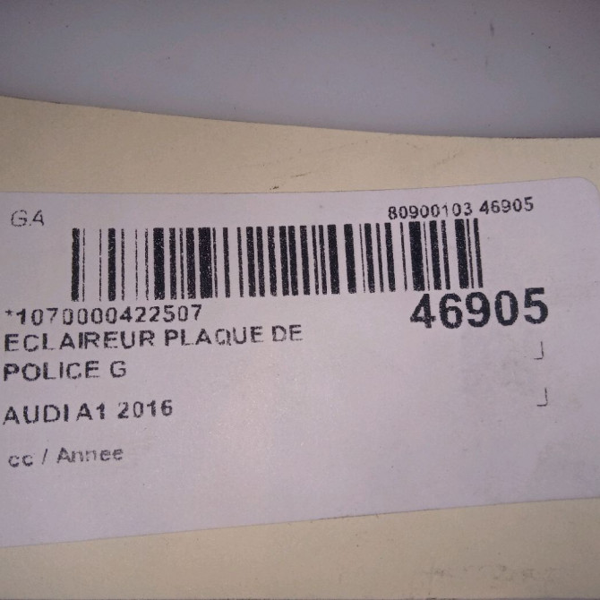 Eclaireur plaque de police g occasion AUDI A1 4G0943021A 3
