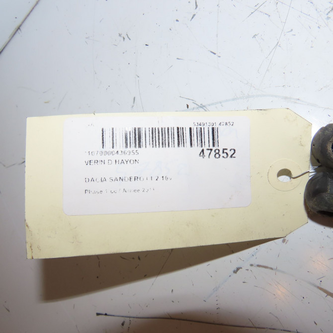 Verin droit hayon occasion DACIA SANDERO I Phase 1 06-2008->10-2012 1.2 16v 75ch 8200735264 3
