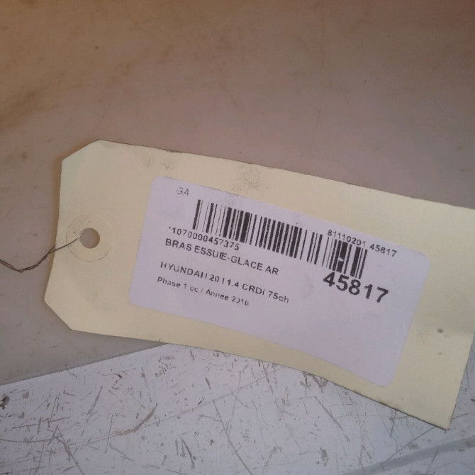 Bras essuie-glace arrière occasion HYUNDAI I 20 I Phase 1 04-2009->06-2012 1.4 CRDi 75ch 988151J001 4