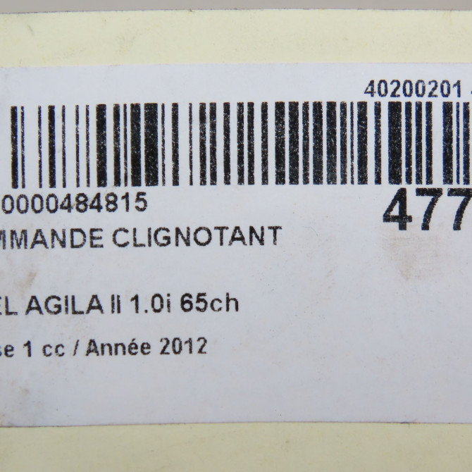 Commande clignotant occasion OPEL AGILA II Phase 1 03-2008->12-2014 1.0i 65ch 93196988 5