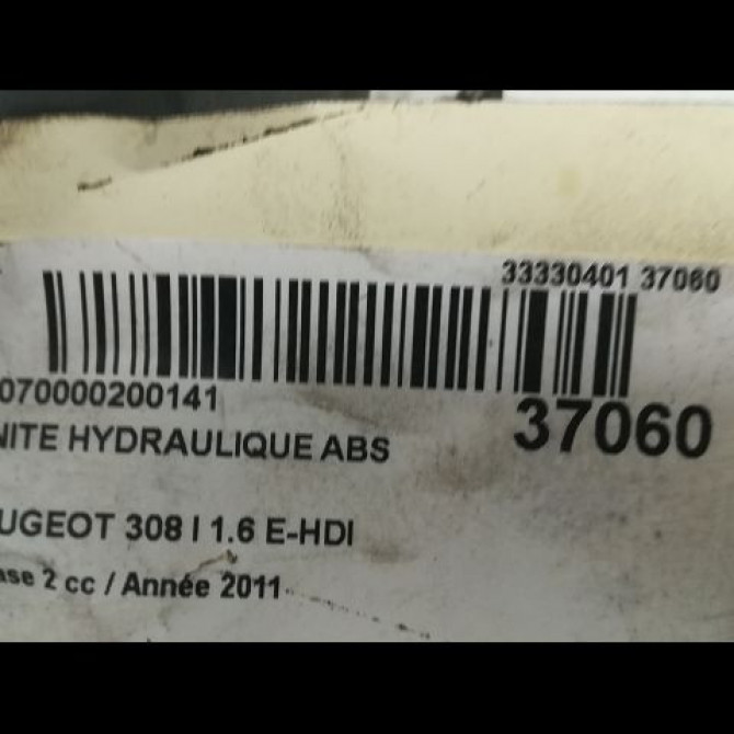 Unité hydraulique ABS occasion PEUGEOT 308 I Phase 2 04-2011->12-2014 1.6 E-HDI 112ch 1607126180 3