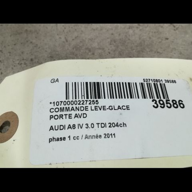 Commande lève-glace porte avant droite occasion AUDI A6 IV phase 1 02-2012->02-2015 3.0 TDI 204ch 4H0959855A5PR 3