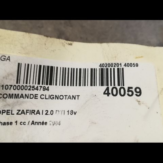 Commande clignotant occasion OPEL ZAFIRA I Phase 1 03-1999->07-2005 2.0 DTI 16v 100ch 92115268 3