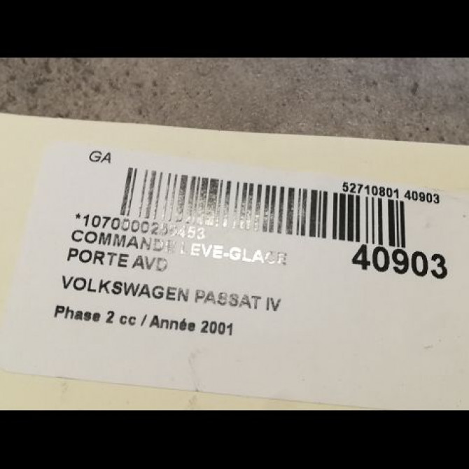 Commande lève-glace porte avant droite occasion VOLKSWAGEN PASSAT IV Phase 2 10-2000->03-2005 1.9 TDI 100ch 3B0959855B01C 3