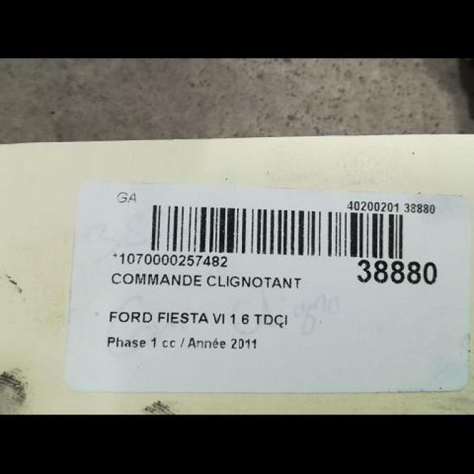 Commande clignotant occasion FORD FIESTA VI Phase 1 10-2008->11-2012 1.6 TDCI 95ch 1515201 3