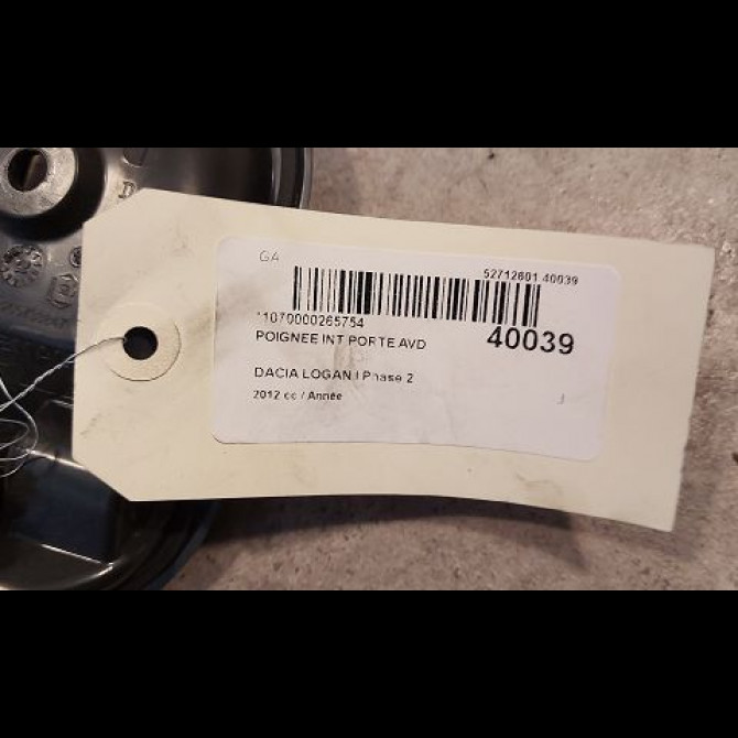 Poignee int porte avd occasion DACIA LOGAN I Phase 2 07-2008->12-2012 8200735218 3