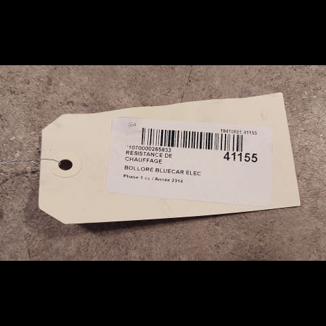 Resistance de chauffage occasion BOLLORE BLUECAR Phase 1 01-2011->... ELEC 2