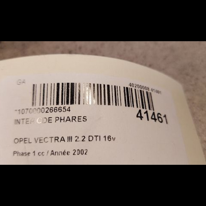 Interrupteur commande de phares occasion OPEL VECTRA III Phase 1 06-2002->10-2005 2.2 DTI 16v 125ch 24454625 3