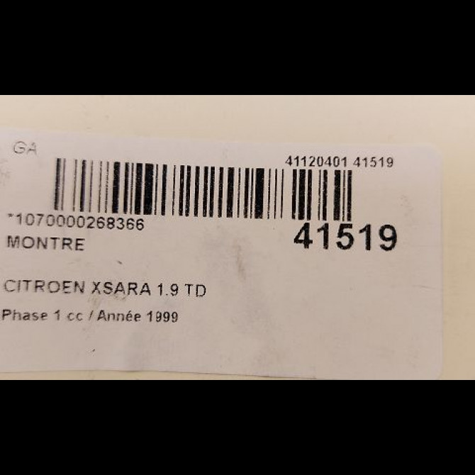 Montre occasion CITROEN XSARA Phase 1 02-1998->09-2000 1.9 TD 6155N4 3