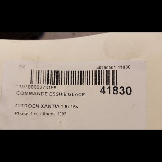 Commande essuie glace occasion CITROEN XANTIA Phase 1 03-1993->06-1998 1.8i 16v 3