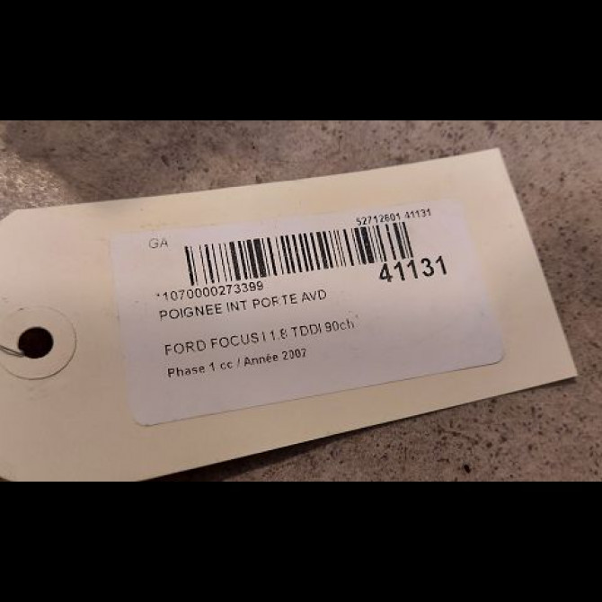 Poignee int porte avd occasion FORD FOCUS I Phase 1 10-1998->09-2004 1.8 TDDI 90ch 1097633 2