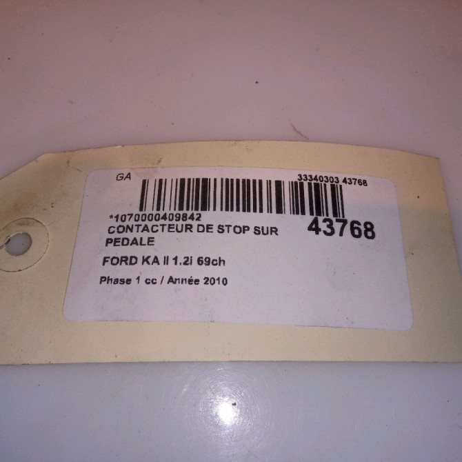 occasion FORD KA II Phase 1 10-2008->... 1.2i 69ch 1565244 4