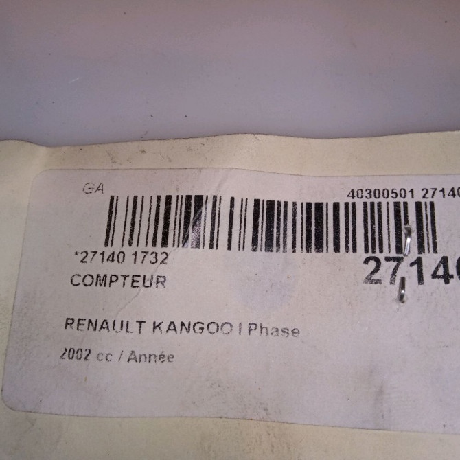 Compteur occasion RENAULT KANGOO I Phase 1 09-1997->06-2003 8200251365 7