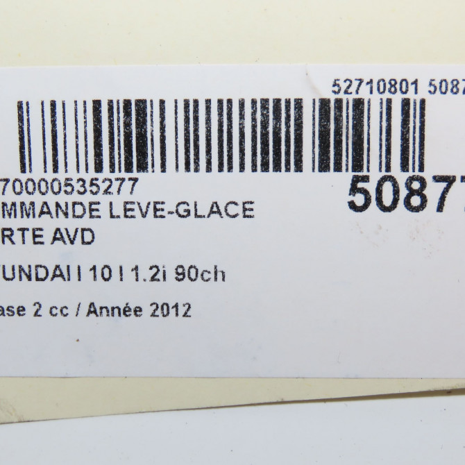 Commande lève-glace porte avant droite occasion HYUNDAI I 10 I Phase 1 04-1995->04-1999 1.2i 90ch 4