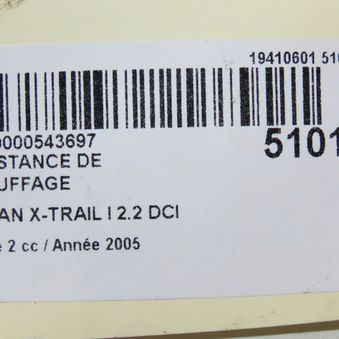 Resistance de chauffage occasion NISSAN X-TRAIL I Phase 2 01-2004->11-2007 2.2 DCI 6