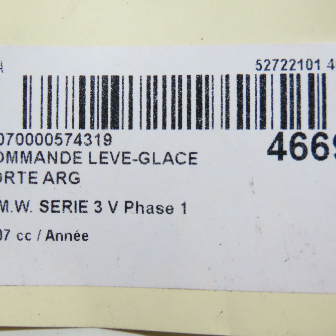 Commande leve-glace porte arrière gauche occasion B.M.W. SERIE 3 V Phase 1 03-2005->09-2008 61316945876 4
