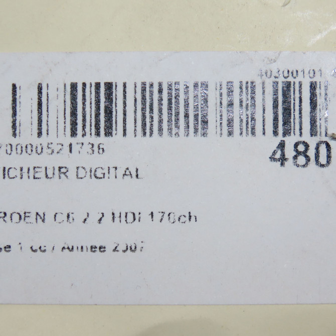 Afficheur digital occasion CITROEN C6 Phase 1 12-2005->03-2013 2.2 HDI 170ch 7