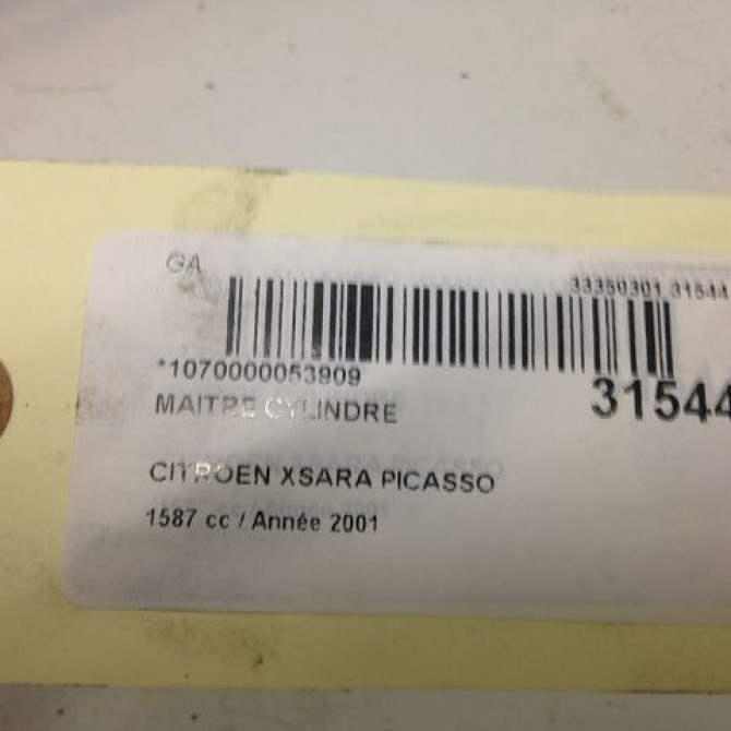 Maitre cylindre occasion CITROEN XSARA PICASSO Phase 1 12-1999->02-2004 4601K5 4