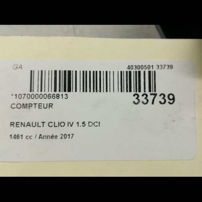 Compteur occasion RENAULT CLIO IV Phase 1 07-2012->... 1.5 DCI 90ch 248109917R 4