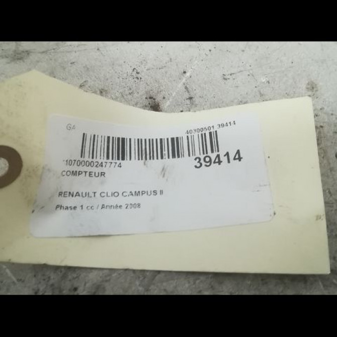 Compteur occasion RENAULT CLIO CAMPUS II Phase 1 07-2006->07-2009 1.5 DCI 65ch 8200276525 3