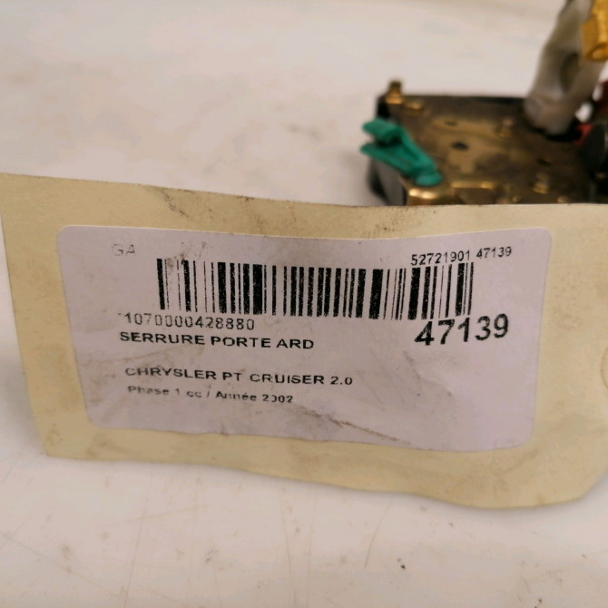 Serrure porte ard occasion CHRYSLER PT CRUISER Phase 1 09-2000->12-2005 2.0 141ch 5027074AC 3