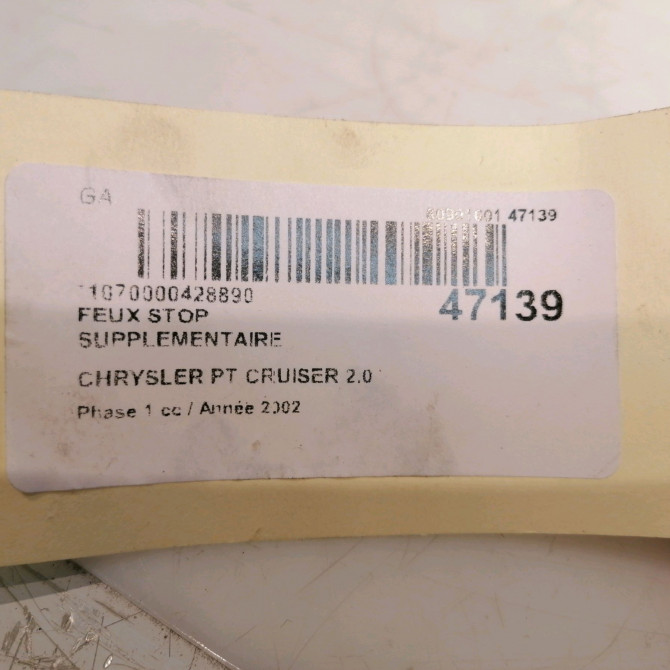 Feux stop supplementaire occasion CHRYSLER PT CRUISER Phase 1 09-2000->12-2005 2.0 141ch 5288750AB 4