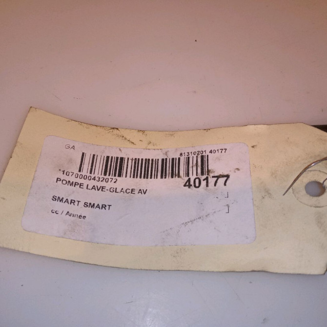 Pompe lave-glace avant occasion SMART SMART CITY/FORTWO II 38V001000000 5