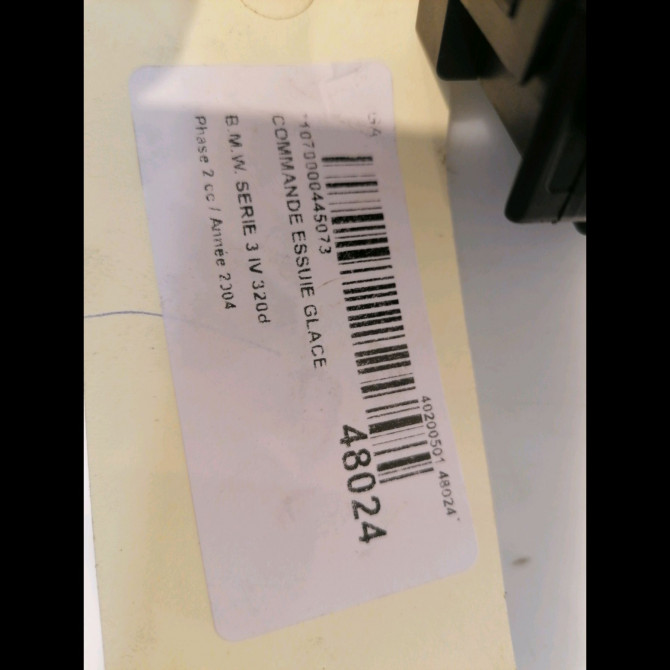 Commande essuie glace occasion B.M.W. SERIE 3 IV Phase 2 09-2001->03-2005 320d 61318363664 4