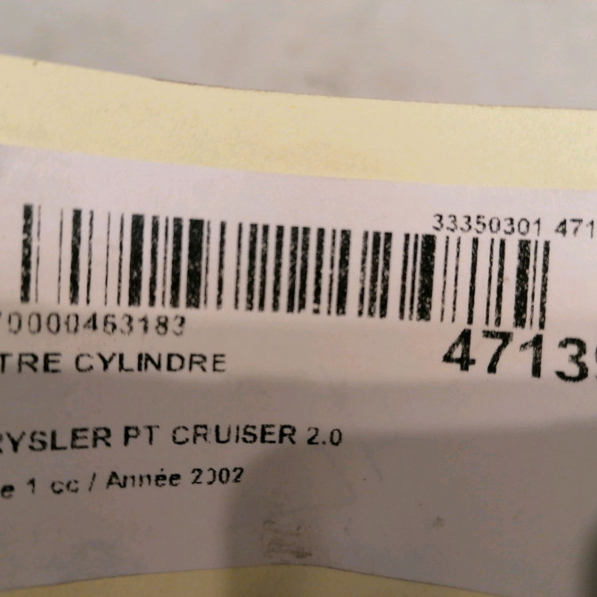 Maitre cylindre occasion CHRYSLER PT CRUISER Phase 1 09-2000->12-2005 2.0 141ch 5015160AA 4
