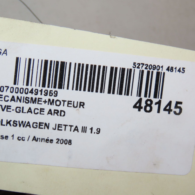 Mecanisme+moteur leve-glace ard occasion VOLKSWAGEN JETTA III Phase 1 09-2005->12-2010 1.9 TDI 105ch 1K5839402G 4