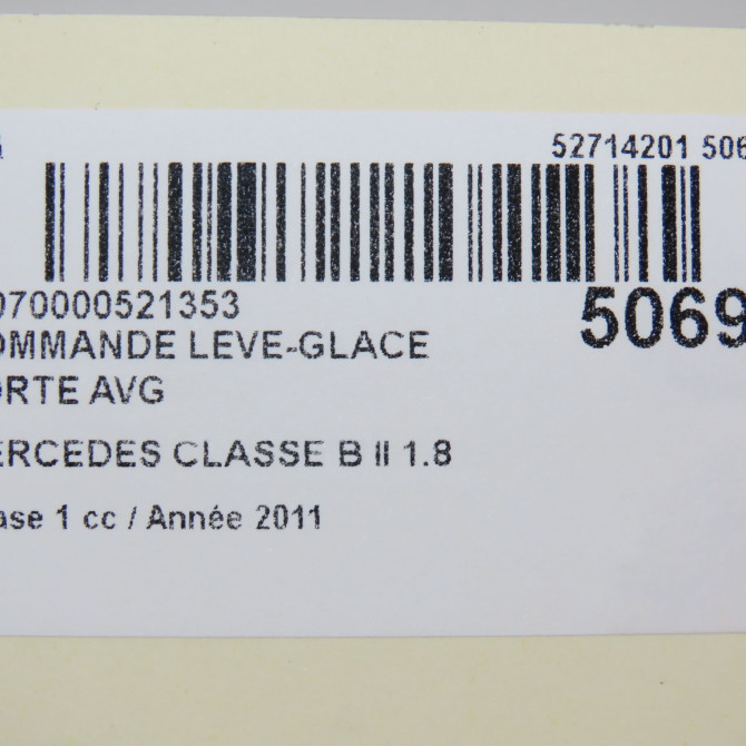 Commande lève-glace porte avant gauche occasion MERCEDES CLASSE B II Phase 1 04-1995->04-1999 1.8 CDI 109ch 6