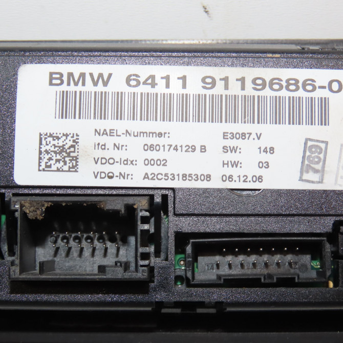Commande de chauffage occasion B.M.W. SERIE 3 V Phase 1 03-2005->09-2008 64119286618 4