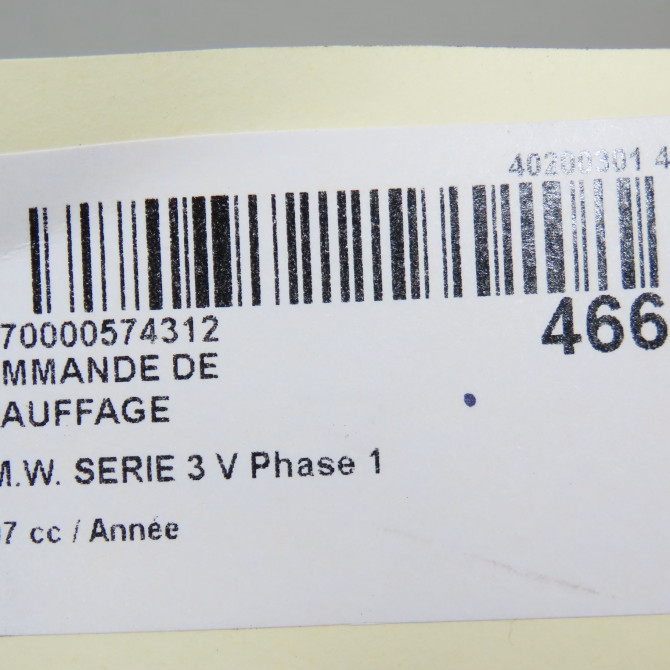 Commande de chauffage occasion B.M.W. SERIE 3 V Phase 1 03-2005->09-2008 64119286618 6