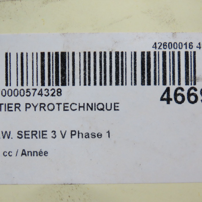 Boitier pyrotechnique occasion B.M.W. SERIE 3 V Phase 1 03-2005->09-2008 65779184432 6