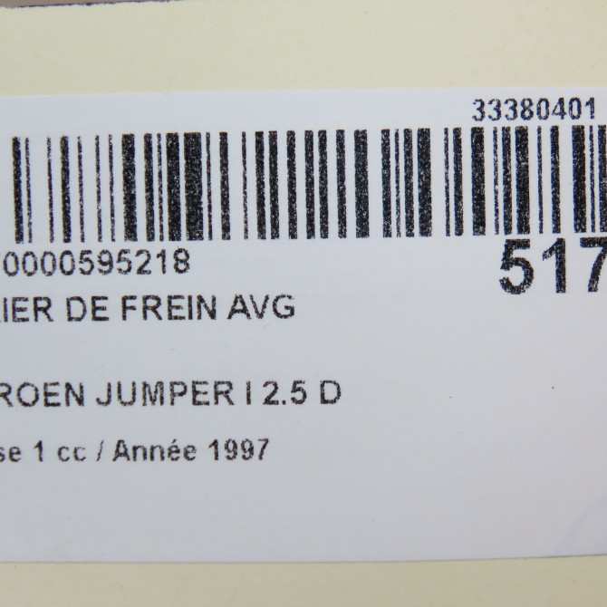 Etrier de frein avant gauche occasion CITROEN JUMPER I Phase 1 02-1994->02-2002 2.5 D 86ch 440190 6