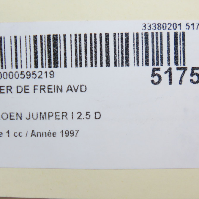 Etrier de frein avant droit occasion CITROEN JUMPER I Phase 1 02-1994->02-2002 2.5 D 86ch 440191 6