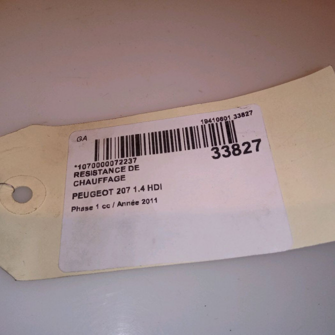 Resistance de chauffage occasion PEUGEOT 207 Phase 1 04-2006->06-2013 1.4 HDI 6436A9 5