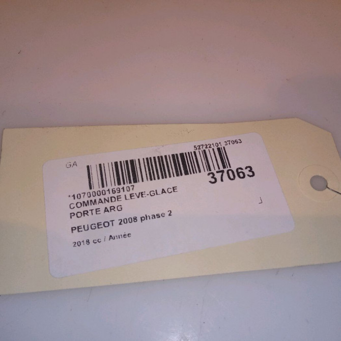 Commande leve-glace porte arrière gauche occasion PEUGEOT 2008 phase 2 06-2016->... 98242552ZD 4