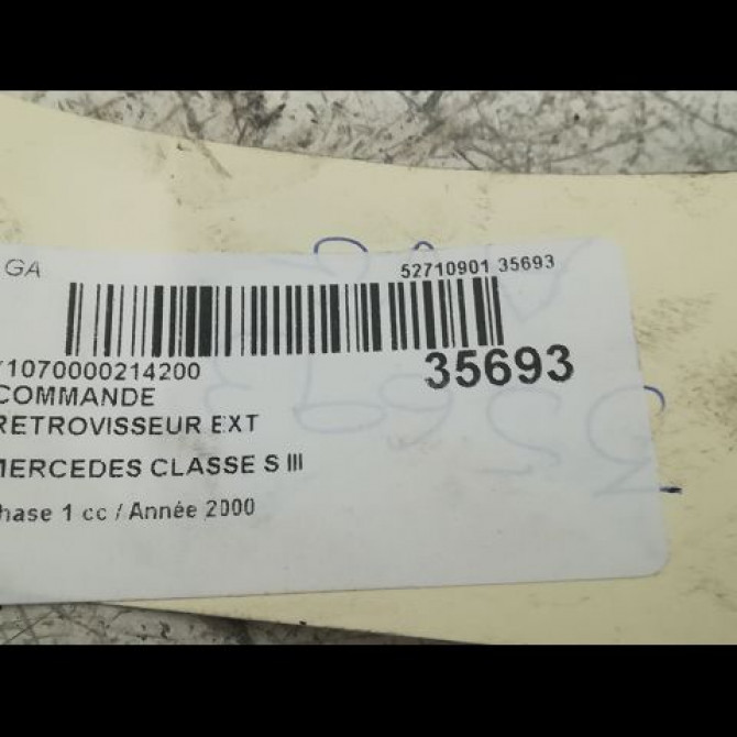 Commande rétroviseurs extérieures électriques occasion MERCEDES CLASSE S III Phase 1 10-1998->09-2005 S600 367ch 22082115517C45 3