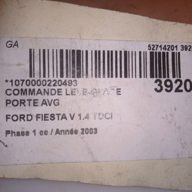 Commande lève-glace porte avant gauche occasion FORD FIESTA V Phase 1 09-2002->10-2005 1.4 TDCI 1007910 4