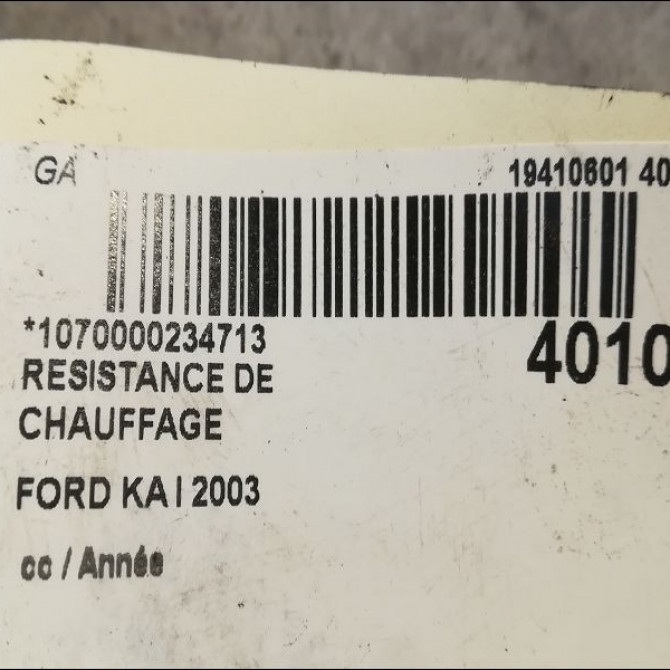 Resistance de chauffage occasion FORD KA I 1104100 2