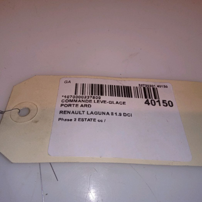 Commande leve-glace porte arrière droite occasion RENAULT LAGUNA II Phase 2 ESTATE 03-2005->09-2007 1.9 DCI 130ch 8200315029 4