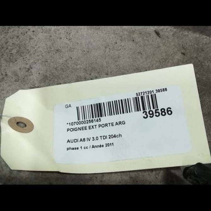 Poignee ext porte arg occasion AUDI A6 IV phase 1 02-2012->02-2015 3.0 TDI 204ch 4H0837205BGRU 2