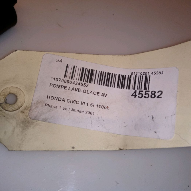 Pompe lave-glace avant occasion HONDA CIVIC VI Phase 1 03-2001->12-2003 1.6i 110ch 76806S6DE01 4