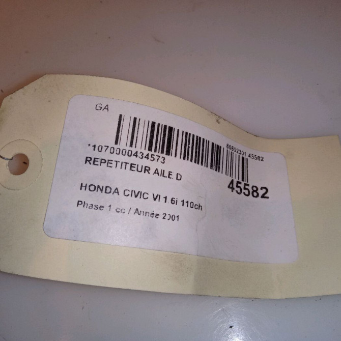 Répétiteur aile droite occasion HONDA CIVIC VI Phase 1 03-2001->12-2003 1.6i 110ch 34301S5A013 4